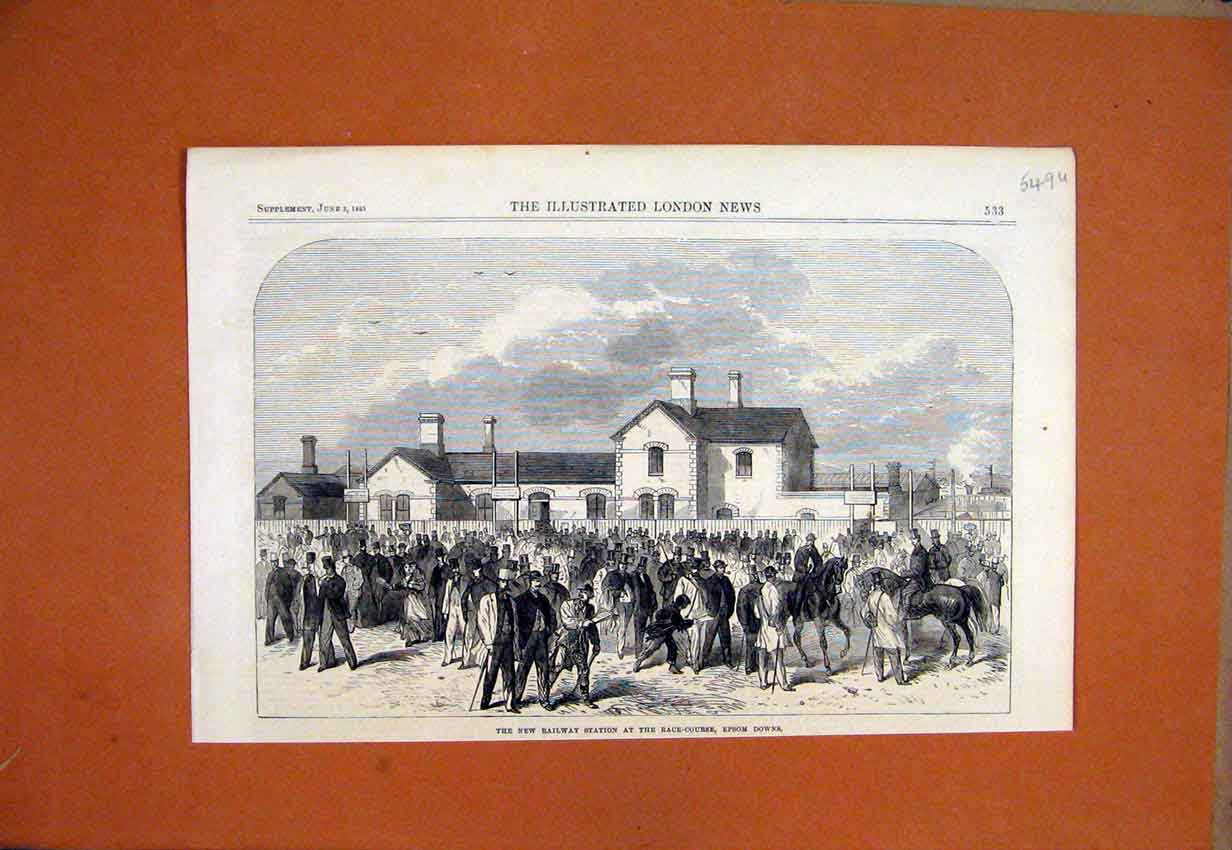 Original Old Antique Print 1865 Vessels Ashore Batten Bay Plymouth Sound Gale