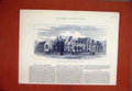 Original Old Antique Print 1881 Ridley Hall Cambridge Theological Students 19th