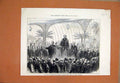 Original Old Antique Print 1873 Disraeli Address Lord Rector Glasgow University