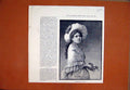 Original Old Antique Print 1888 Portrait Mademoiselle Nikita Beautiful Woman
