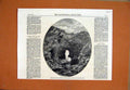 Original Old Antique Print 1863 Remarkable Arch Sungseyla River Trukkee Sind