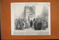 Original Old Antique Print 1850 Presentation Memorial Dr Tait Rugby School 19th