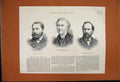 Original Old Antique Print 1882 Portrait Bishop Sydney James Rice Robert Hart