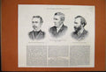 Original Old Antique Print 1882 Portrait Gerald Willesley Fyfe Artist Wedderburn