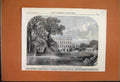 Original Old Antique Print 1866 Cliefden Dowager Duchess Sutherland Taplow 19th