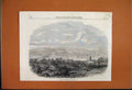 Original Old Antique Print 1863 View Londonderry Ireland Country 19th