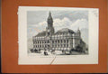 Original Old Antique Print 1882 Technical School Bradford Prince Wales Victorian