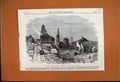 Original Old Antique Print 1866 Astley Colliery Dukinfield Fatal Explosion Scene