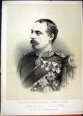 Original Old Antique Print 1884 Portrait Royal Highness Prince LeopDuke Albany
