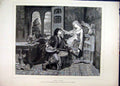 Original Old Antique Print 1881 Romance Music Man Woman Herbert Schmalz 19th