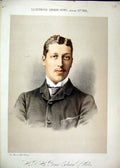 Original Old Antique Print 1885 Portrait Prince Edward Wales 19th