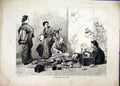 Original Old Antique Print 1870 Shampooing Japan Bathing Establishment Victorian