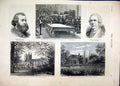 Old Antique Print 1875 Church Rectory Eversley Billiards Westphal Millet 19th