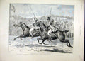 Original Old Antique Print Commons Steeplechase 1891 Henry Bentinck Walter Long
