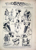 Original Old Antique Print 1879 Calvert Memorial Performance Manchester Theatre