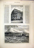 Original Old Antique Print 1875 Salmon Fishing Loch Tay Mission Home Paris 19th