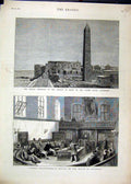 Old Antique Print Sydney Debate House Assembly 1879 Obelisk Khedive Egypt 19th