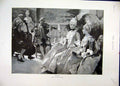 Original Old Antique Print 1893 Beautiful Women Men Music Romance 19th