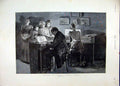 Original Old Antique Print 1893 Home-Life Germany Musical Evening Piano 19th