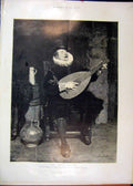 Old Antique Print Nimble Galliard C1800 Music Man Sitting Chair Fine Art 19th