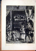 Original Old Antique Print 1871 Pits Pitmen Coal Mining Men Finishing Work 19th