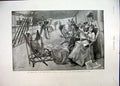 Original Old Antique Print 1890 Autumn Mediterranean P And O Boat Relaxing 19th