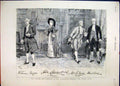Original Old Antique Print 1882 School Scandal Vaudeville Theatre Screen Scene
