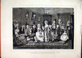 Original Old Antique Print 1880 Tea Jonhson Oliver Gsmith Thrales 19th