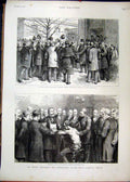 Original Old Antique Print Koch Royal Hospital Berlin 1890 Inoculating Lymph