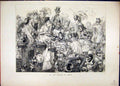 Original Old Antique Print 1870 Horse Racing Ascot Arriving Carriage Victorian