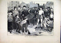 Original Old Antique Print 1861 London Street Acrobats Entertainers Victorian