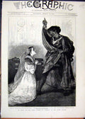 Original Old Antique Print 1876 Irving Isabel Bateman Othello Lyceum Theatre