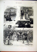 Original Old Antique Print Artist Opera 1877 Lucia Lammermoor Covent Garden 19th