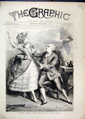 Original Old Antique Print 1870 Opera Comedy London Dejazet Prince De Conti 19th