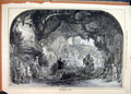 Original Old Antique Print Sleeping Court 1880 Theatre Scene Flowers Romance