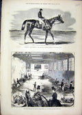 Old Antique Print Royal Military Riding-School Hyde Park 1875 Teddington 19th