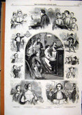 Original Old Antique Print Music 1859 Grand Opera Cathedral Organist Choristers