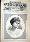 Old Antique Print 1893 Portrait Miss Marie Studholme Theatre Shaftesbury 19th