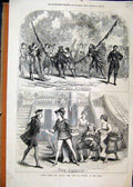 Original Old Antique Print 1877 Scenes Creole Sea Nymphs Folly Theatre Victorian