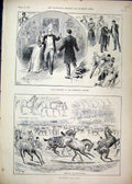 Old Antique Print 1892 Vaudeville Theatre Happy Returns London Horse Show 19th