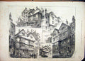 Original Old Antique Print 1884 Scenes London Streets Buildings 19th