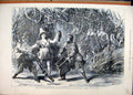 Original Old Antique Print 1876 Scene Robinson Crusoe Folly Theatre Victorian