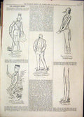 Original Old Antique Print 1879 Comedy Sketches Director Theatre Military Music