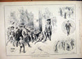 Original Old Antique Print Prince Pauper Vaudeville Theatre 1891 Street Scene