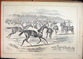 Original Old Antique Print 1883 Horse Race Cesarewitch Start Line Jockeys 19th
