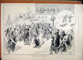 Original Old Antique Print 1889 Scenes Nero Olympia Theatre Scene Horse 19th