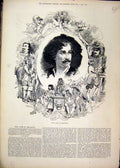 Original Old Antique Print 1875 Portrait Melingue French Actor 19th
