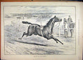 Original Old Antique Print 1886 Horse Racing Galloped Riderless Course Victorian