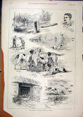 Original Old Antique Print 1892 Kennel Club Field Trials Ipswich Dogs Pretyman