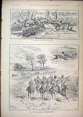 Original Old Antique Print 1893 Sandown Park National Hunt Stakes City Suburban